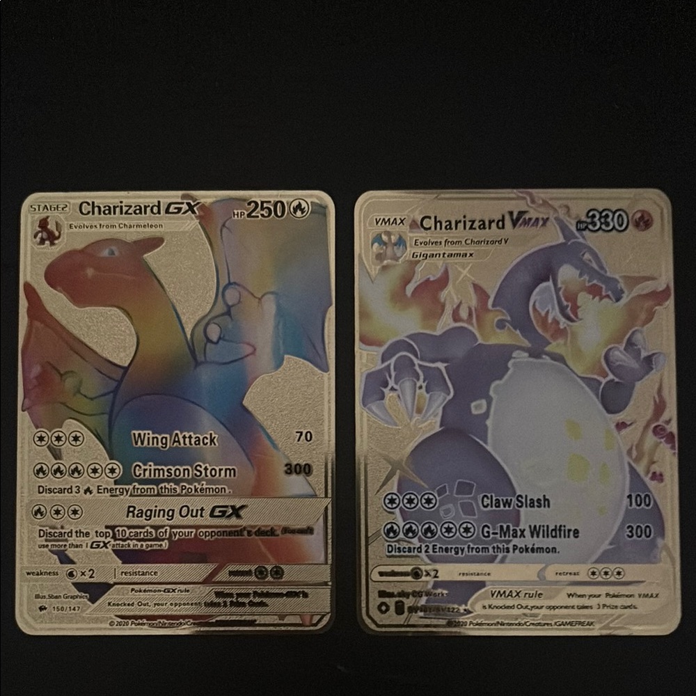 Charizard GX and VMAX Pokémon Cards